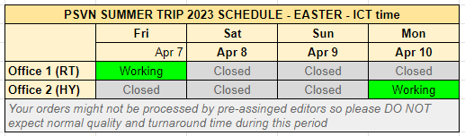 Team Building 2023 Schedule